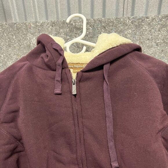 Victory Outfitters Sweater Jacket Men XL Maroon Full Zip Hooded Black Currant - Picture 3 of 10